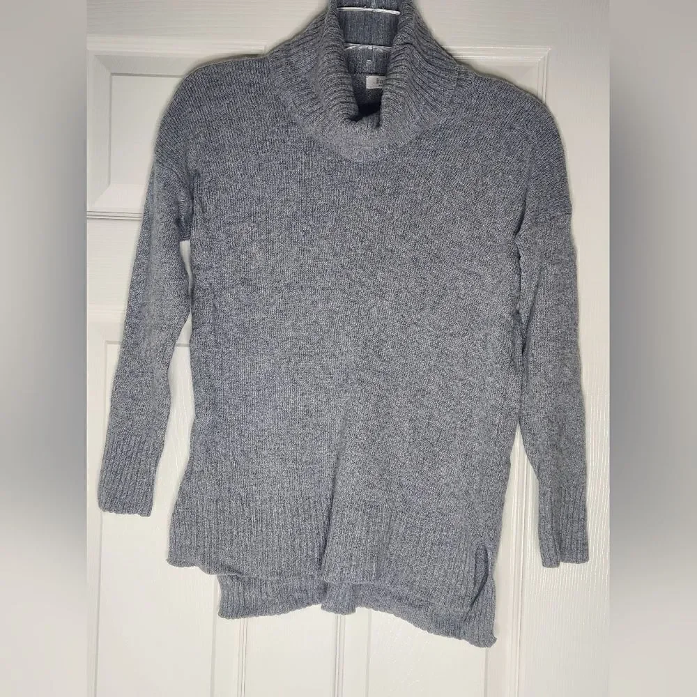 Bartolini S Lslv Turtlenec Gray ITALY Knit WOOL CASHMERE Blend Women Sweater